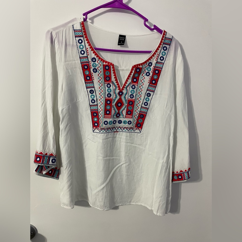 SHEIN embroidered top